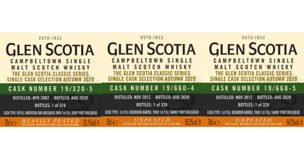 Glen Scotia Single Cask Selection Autumn 2020