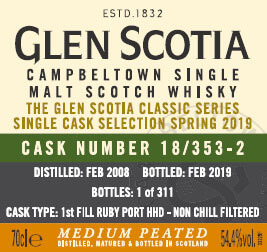 Glen Scotia launcht Single Cask Selection Spring 2019