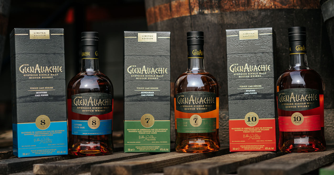 Limited Editions: GlenAllachie bringt drei Neue der Virgin Oak Series