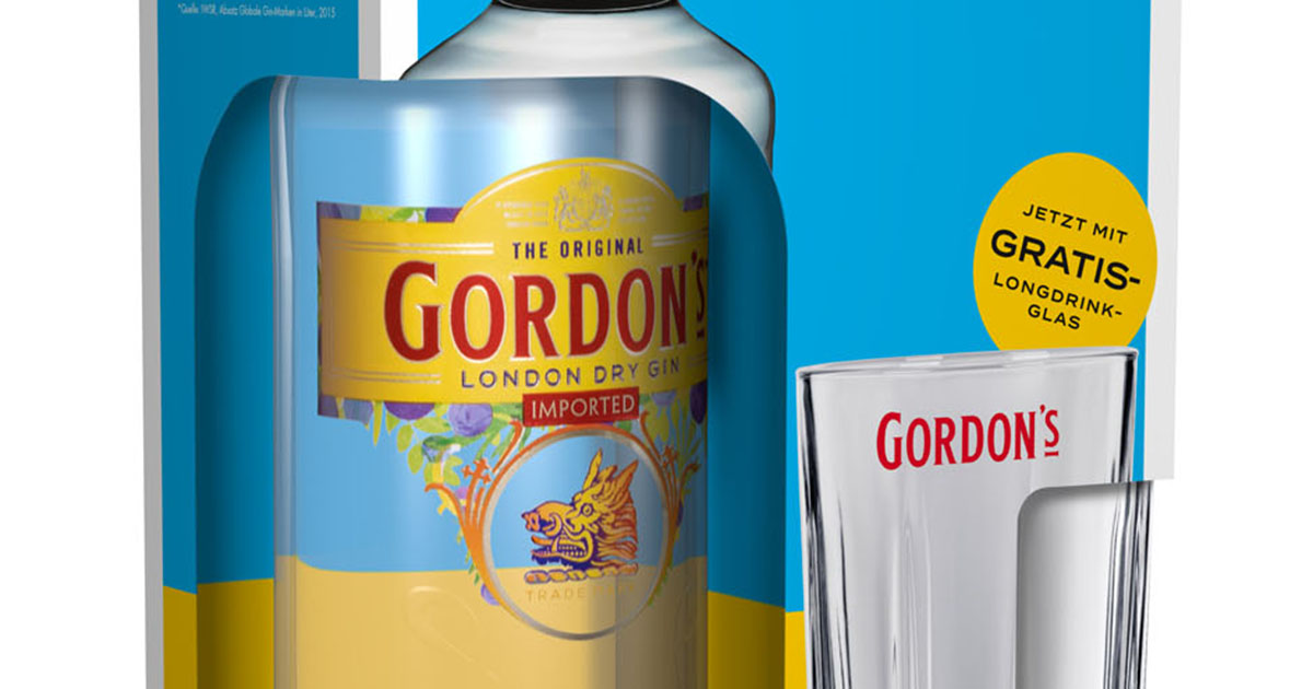 Gratiszugabe: Gordon’s Gin im frühlingshaften Set mit Longdrink-Glas