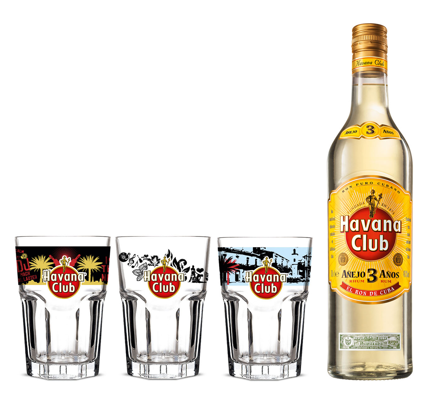 Für September Havana Club Promotion mit gratis Gläsern