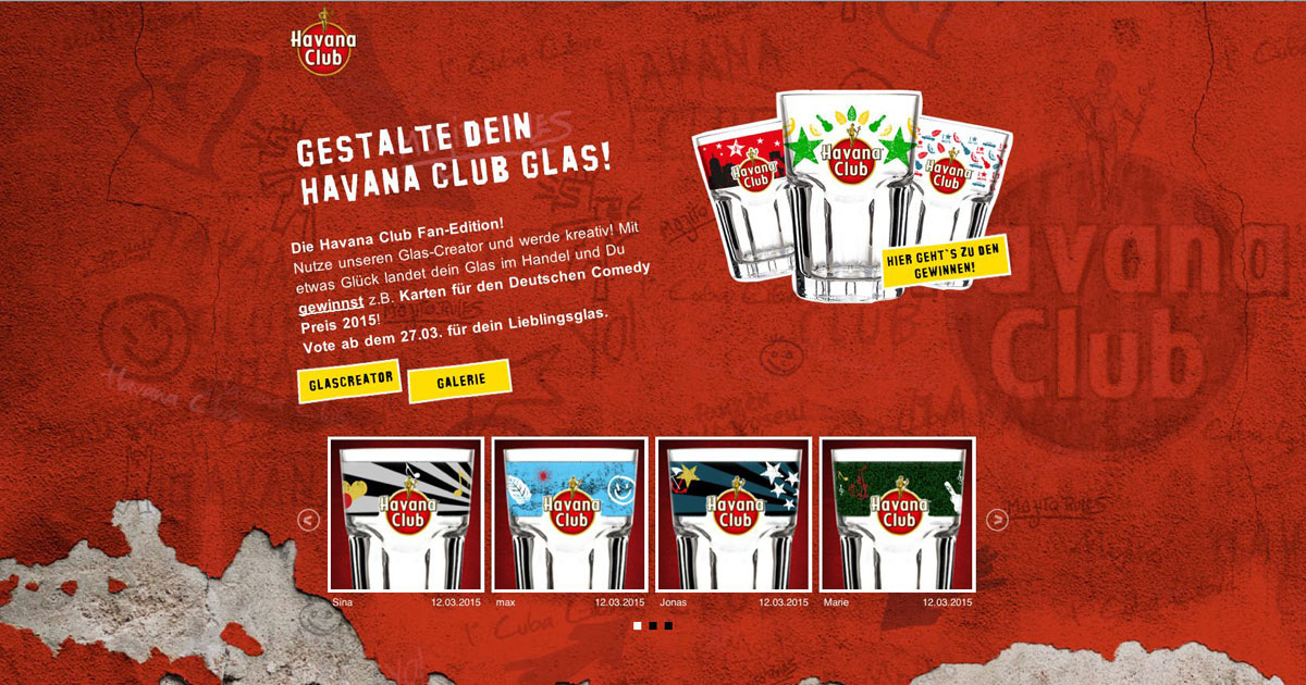 Kreativwettbewerb: Havana Club sucht neue Glas-Fan-Edition für Winterpromotion 2015