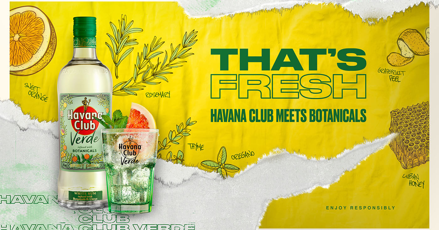 White Rum trifft Botanicals: Neuer Havana Club Verde im Handel angekommen