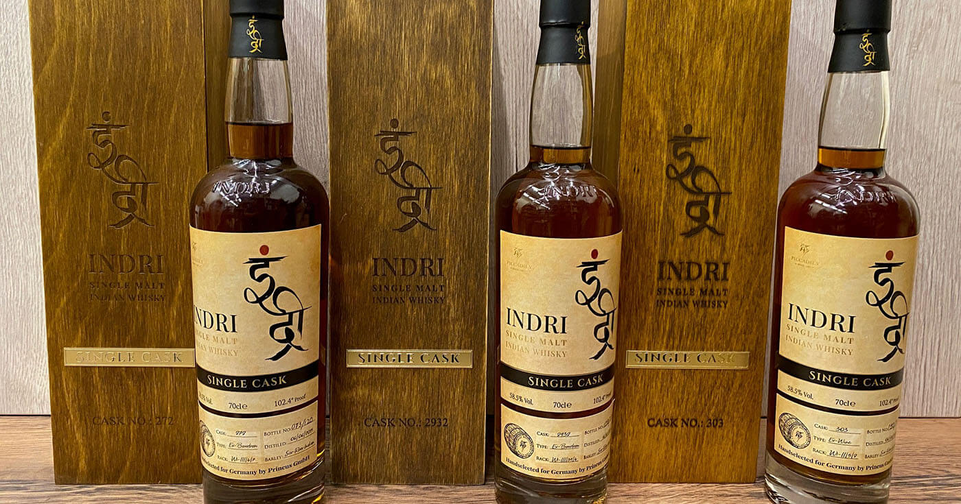 Für Deutschland: Piccadily Distilleries mit drei Indri Single Casks