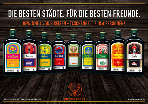 Jägermeister Städteflaschen erscheinen zum Ostergeschäft 2015