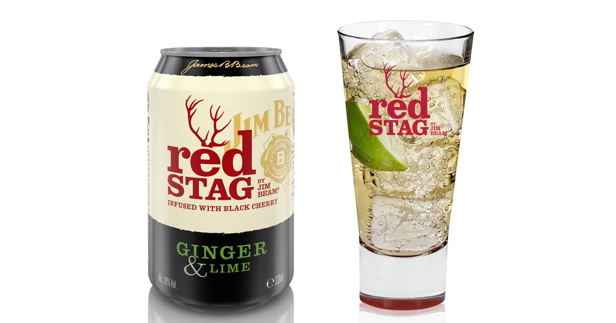 Ab April: Jim Beam mit red STAG Ginger & Lime aus der Dose