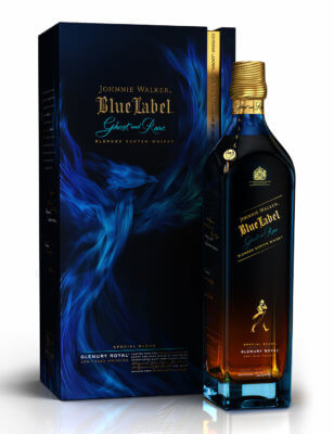 Johnnie Walker Blue Label Ghost & Rare Glenury Royal vor Launch