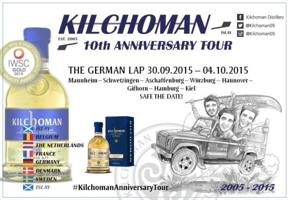 Kilchoman 10th Anniversary Tour führt durch Deutschland