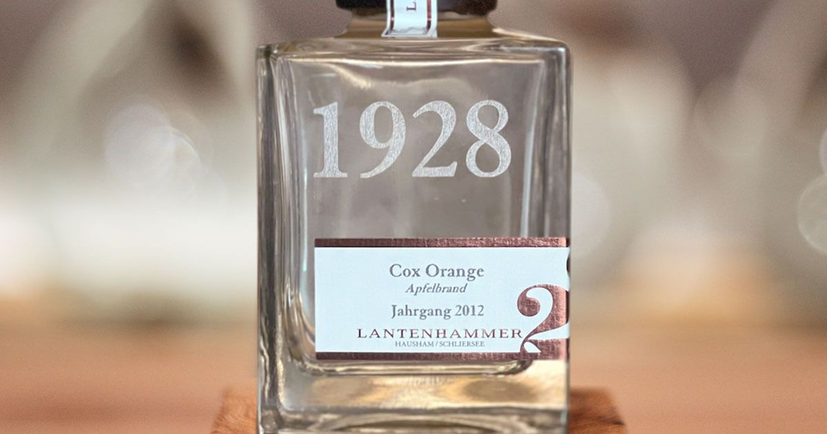 Jahrgang 2012: Lantenhammer Destillerie launcht raren Cox Orange Apfelbrand