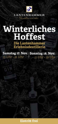 Lantenhammer Destillerie kündigt Winterliches Hoffest an