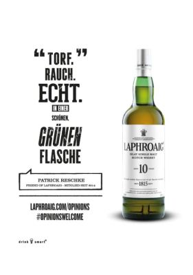 Laphroaig startet neue globale Kampagne 'Opinions Welcome'