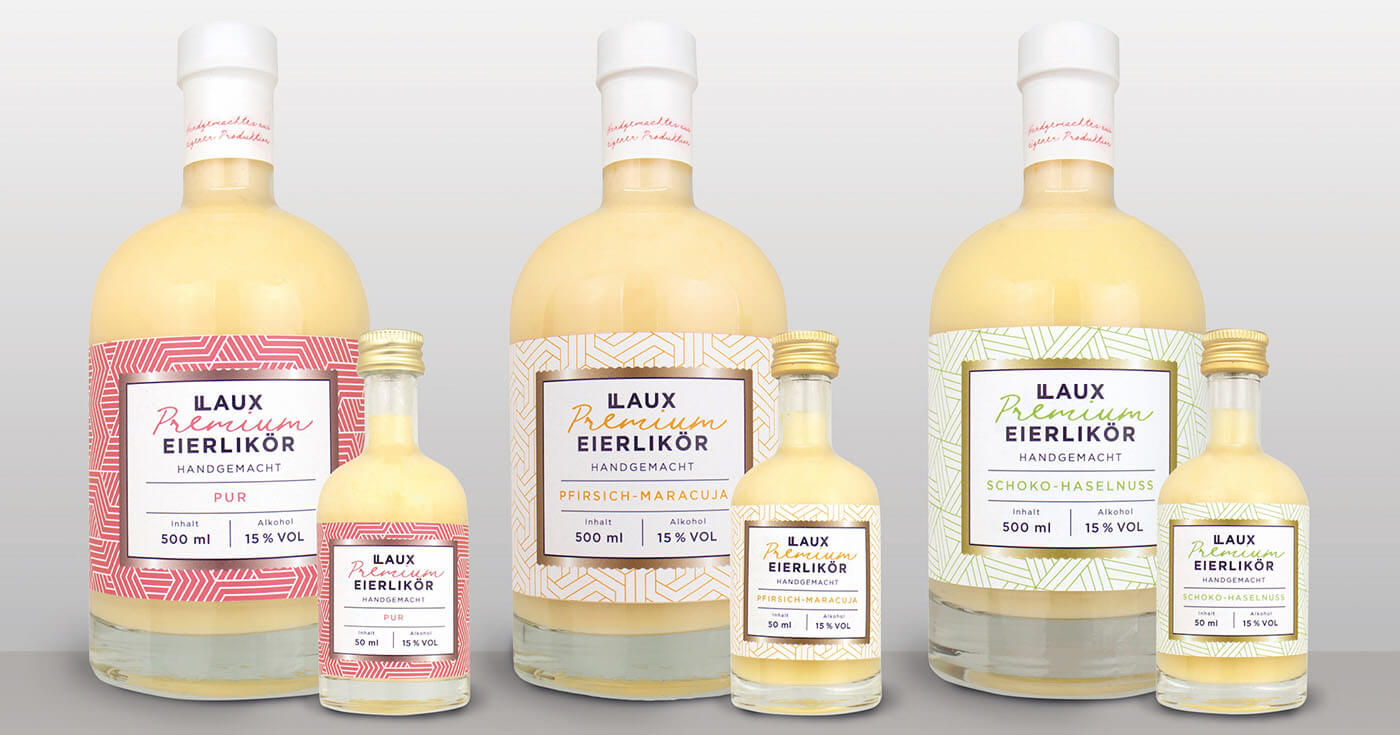 Pur und Flavoured: Laux stellt drei neue Premium Eierliköre vor