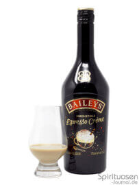 Baileys Espresso Crème Glas und Flasche