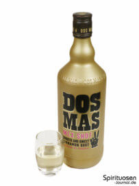 Dos Mas Mex Shot Glas und Flasche