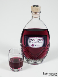 Livo-Liva Glas und Flasche