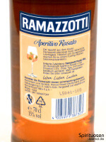 Ramazzotti Aperitivo Rosato Rückseite Etikett