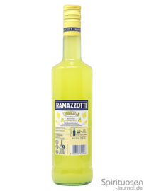 eine Flasche Ramazzotti Limoncello von hinten