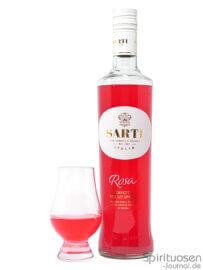 Sarti Rosa Glas und Flasche