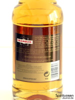 Drambuie Whiskylikör Rückseite Etikett