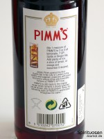 Pimm's No. 1 Rückseite Etikett