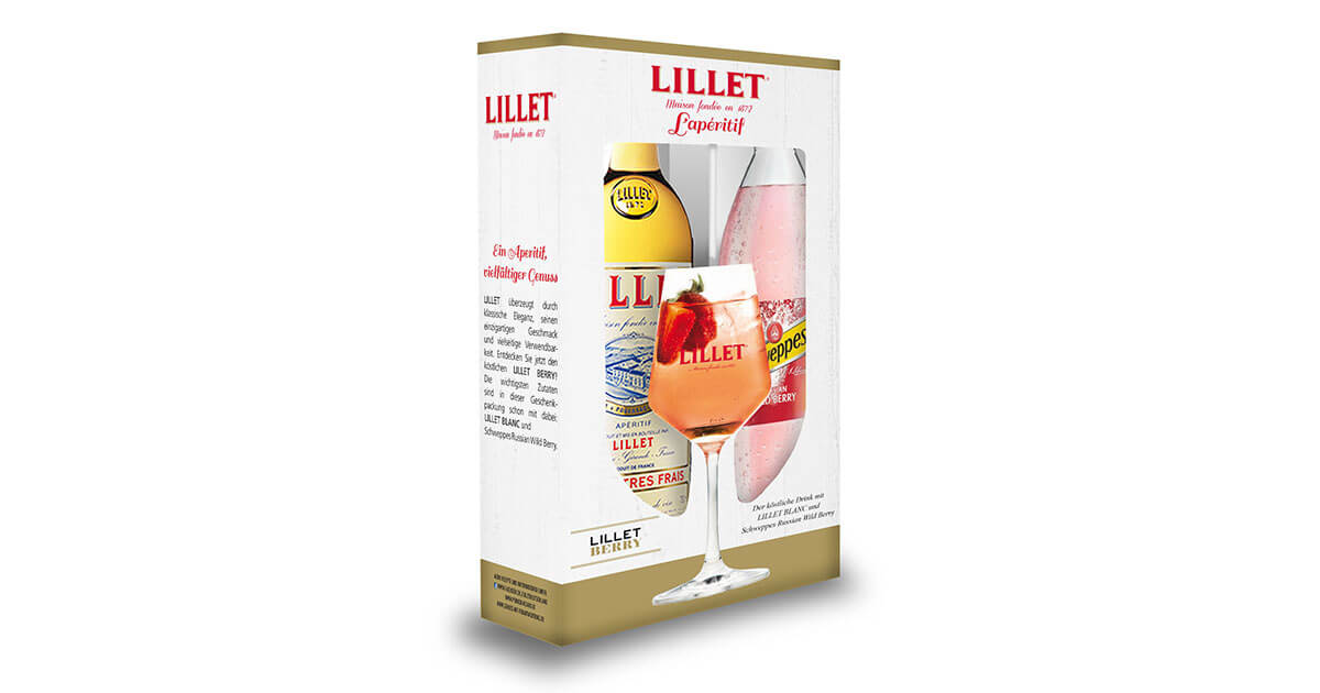 Für Sommerdrink: Lillet Blanc im Geschenkset für Oktober gezeigt