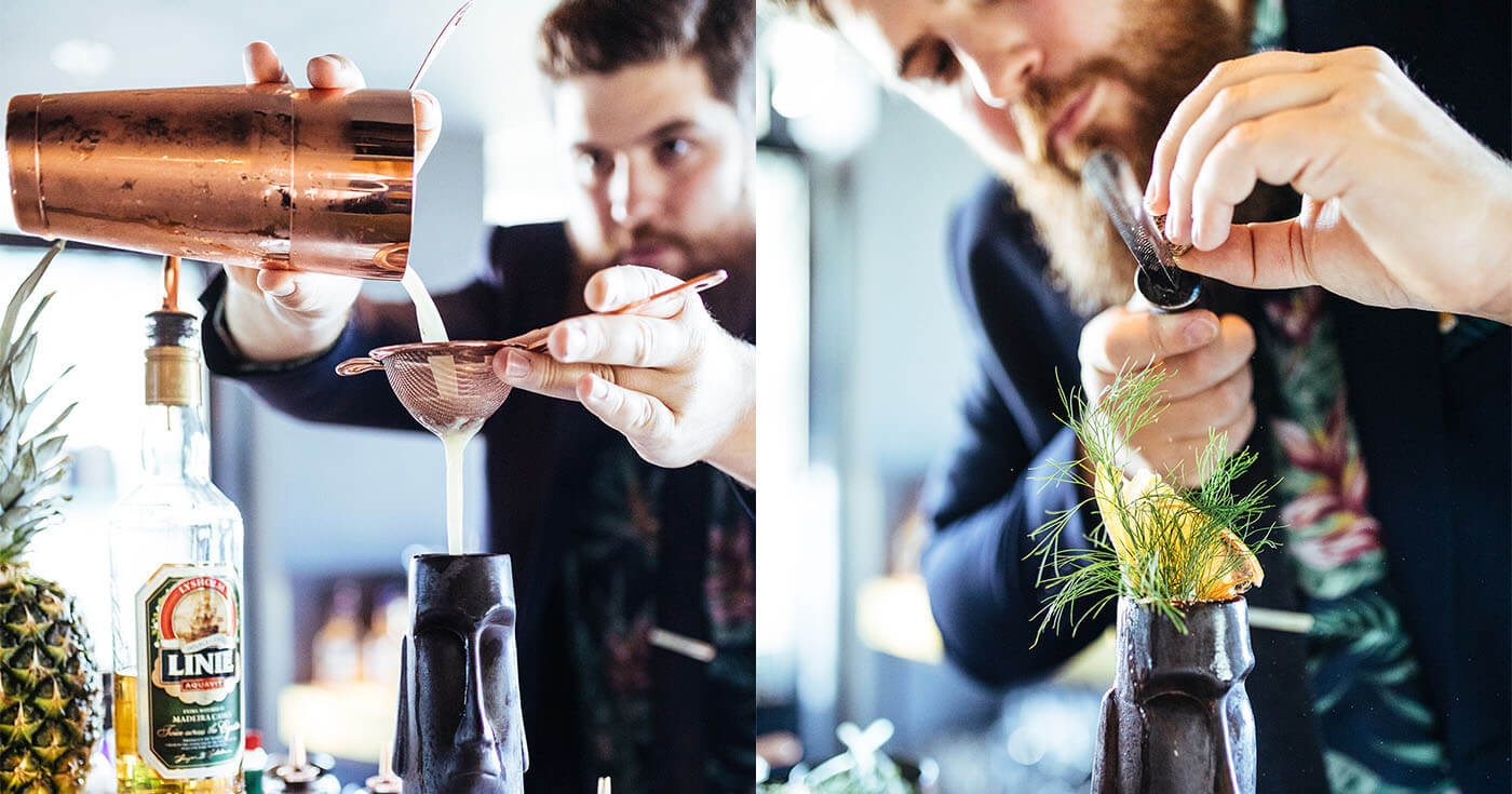 „Vandrelyst“: Kai Runge kreiert Drink mit Linie Aquavit