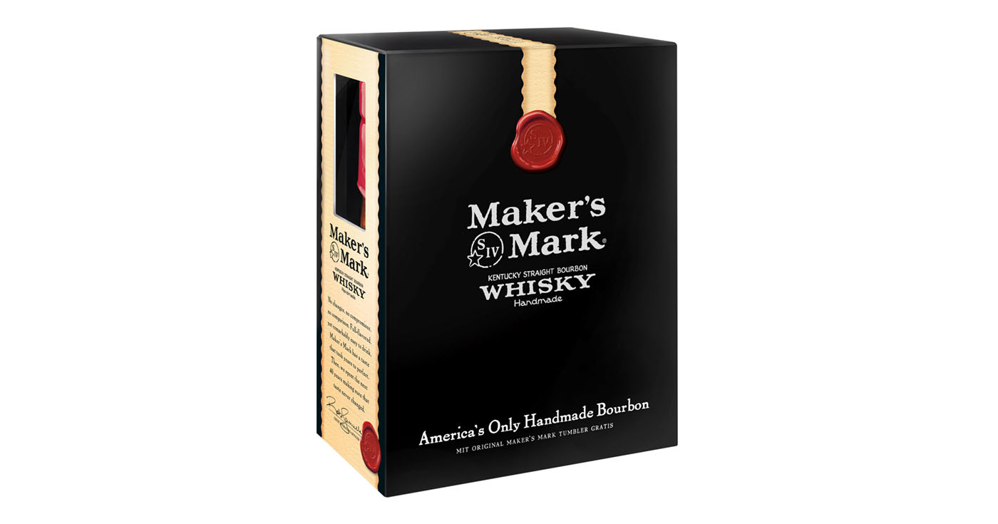 Bourbon Whisky: Maker’s Mark Geschenkset mit gratis Tumbler-Glas