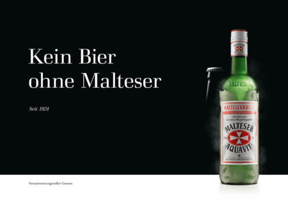 Malteserkreuz Aquavit mit neuem Marketingkonzept