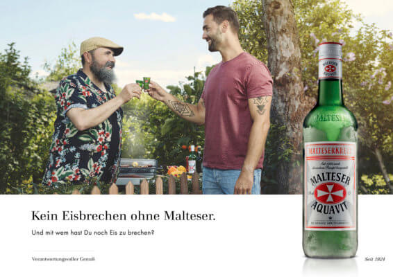 Malteserkreuz Aquavit startet Plakatkampagne