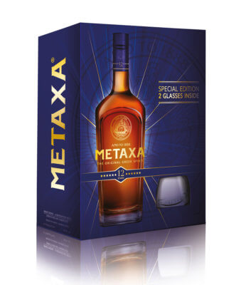 Metaxa 12 Sterne in neuem Design und Geschenkset