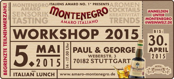 Montenegro Amaro lädt Bartender zum Workshop nach Stuttgart