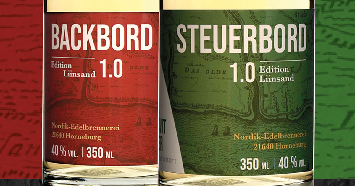 Edition Liinsand: Nordik Edelbrennerei präsentiert Akvavite Back- & Steuerbord