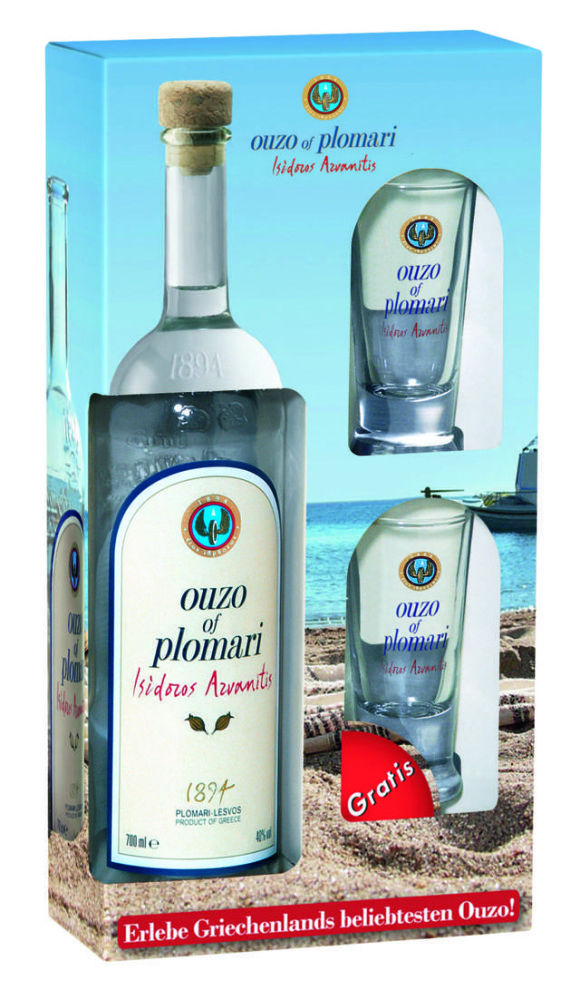 Ouzo Plomari in Geschenkpackung