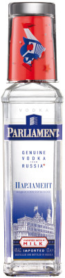 Parliament Vodka mit gratis 'Made in Moscow'-Stopka-Glas in On-Pack