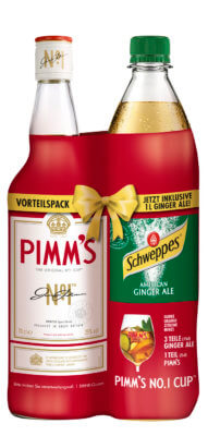 Pimm's und Schweppes Ginger Ale im Frühlingspack