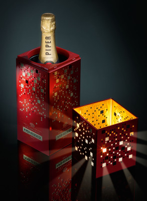 Sonderedition Piper-Heidsieck Light Box als winterliche Dekoleuchte