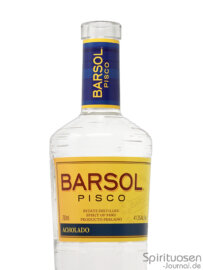 Barsol Pisco Acholado Hals der Hals einer Flasche Barsol Pisco Acholado