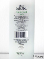 Cascajal Pisco Mosto Verde Italia Rückseite Etikett
