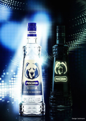 Puschkin Vodka mit 'Glow in the Dark'-Edition