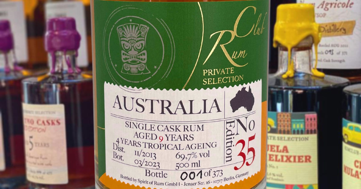 Aus Australien: Spirit of Rum bringt RumClub Private Selection Edition 35