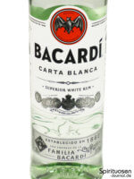 Bacardi Carta Blanca Vorderseite Etikett