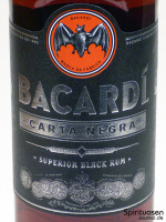 Bacardi Carta Negra Vorderseite Etikett
