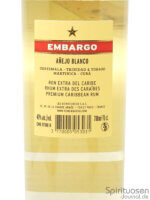 Embargo Anejo Blanco Rückseite Etikett