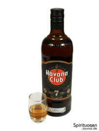 Havana Club Anejo 7 Jahre Glas und Flasche