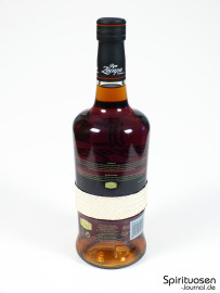 eine Flasche Ron Zacapa Centenario Sistema Solera 23 von hinten