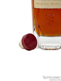 der Verschluss einer Flasche Santa Teresa 1796