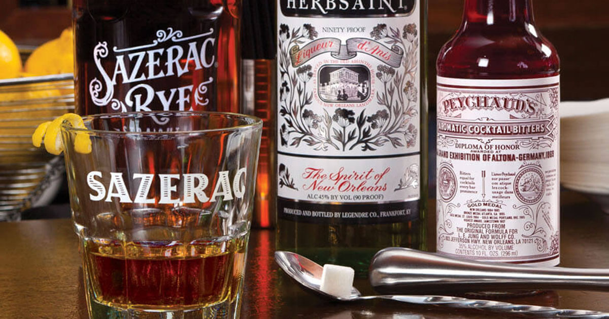 Klassiker: Originale Rezeptur des „Sazerac“ mit Sazerac Rye Whiskey