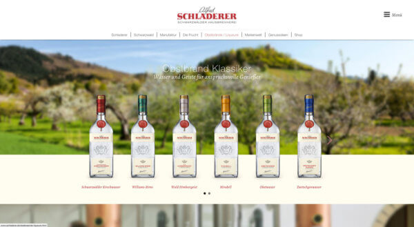 Neue Website der Brennerei Schladerer geht online