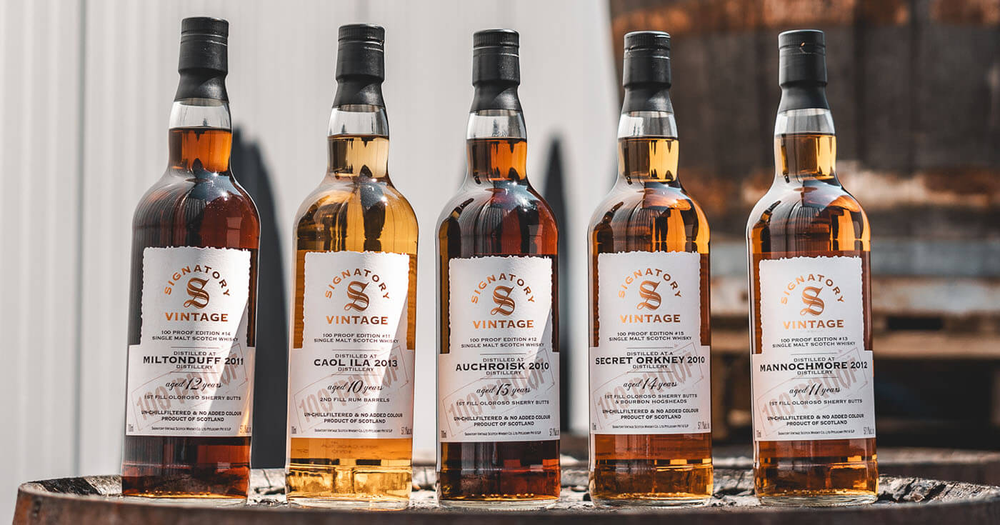 57,1 Prozent: Signatory Vintage bringt nächste fünf 100 Proof Editions
