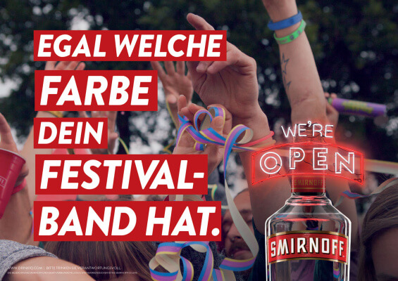 Smirnoff 'We're open'-Kampagne